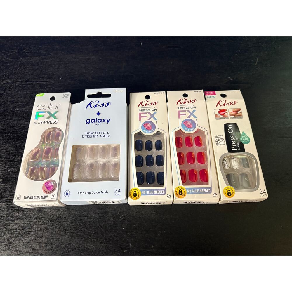 Lot of 5 Kiss & Impress Press-On Nails